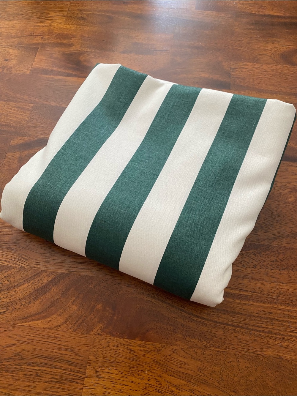 Waverly Green and White Picket Stripe Cotton Canvas Fabric